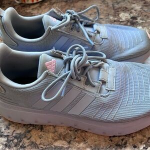 Adidas Light Blue Pink Athletic Shoes